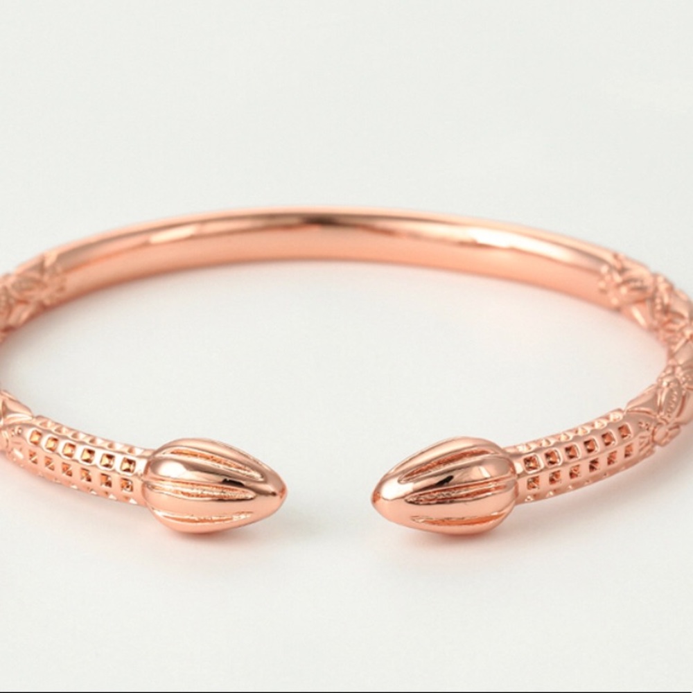Rose Gold Baby Bangle Cuff Wakanda BNWT Arrow Tulip Ends Packaged For Gifting